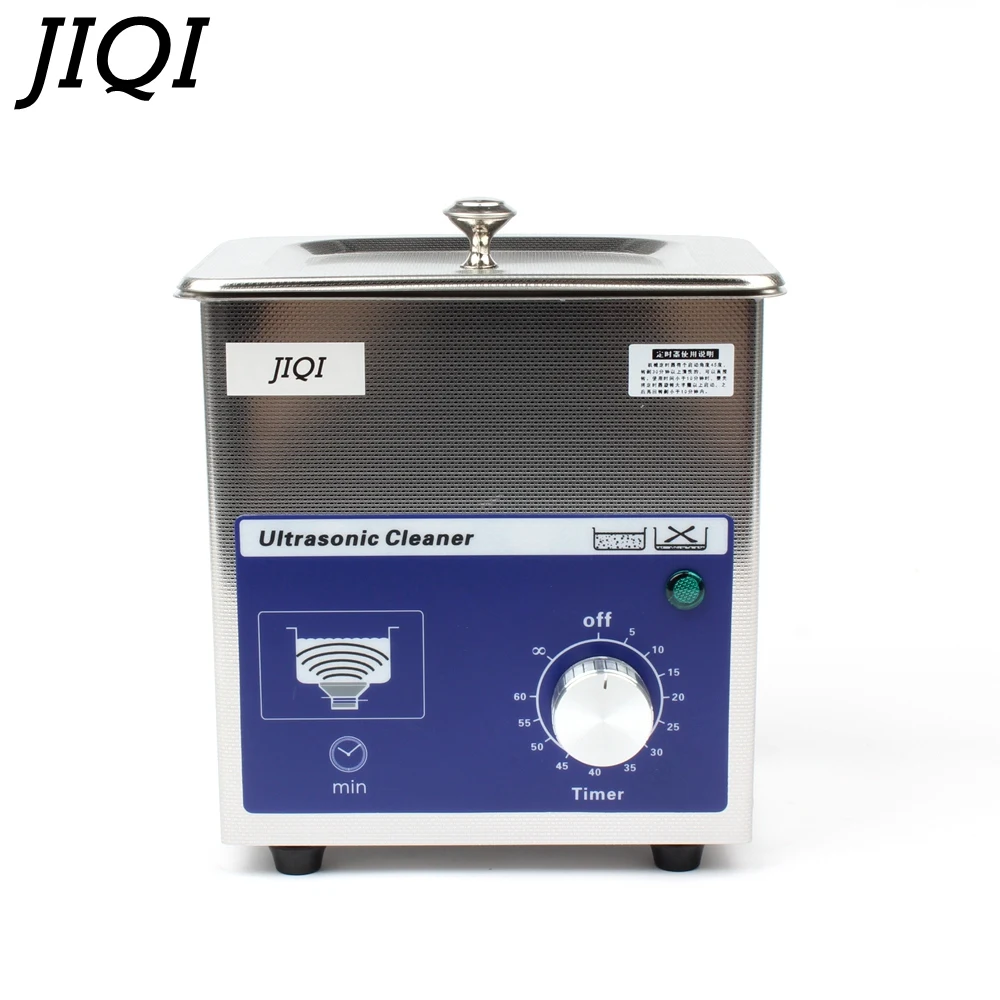 Billige JIQI 700ml edelstahl Ultraschall reiniger timer Bad Digitale Ultraschall Welle reinigung tank für münzen Nagel reinigung werkzeug teil