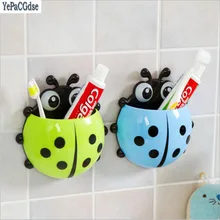 Cute Novelty Toothbrush Holder Cartoon Animal Ladybug Wall Mounted Toothbrush Toothpaste Holder With 3 Suction Cup Bathroom Acc Cute Novelty Toothbrush Holder Cartoon Animal Ladybug Wall Mounted Toothbrush Toothpaste Holder With 3 Suction Cup Bathroom Acc