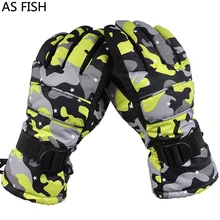 Мужские/женские/Детские лыжные перчатки легкие водонепроницаемые сноубордические перчатки зимние ветрозащитный теплый флисовый снегоход Мотоциклетные Перчатки