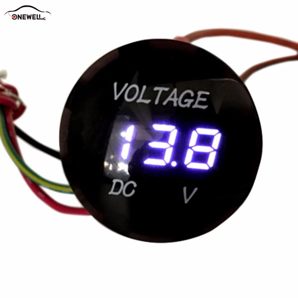 

12-24V Automotive Digital Detection Car Battery Monitor Voltmeter Thermometer Digit Display Auto Voltmeters