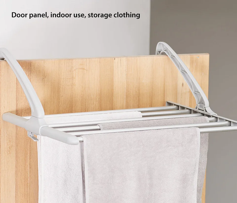 New products Xiaomi Mijia Bang telescopic drying rack hanger aluminum alloy PP material frame adjustable hanger smart home (15)