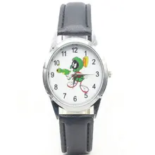 Часы с героями мультфильмов, детские кожаные ремни наручные часы для мальчиков и девочек, детские кварцевые часы Марвин мартян, милые часы Montre Enfant