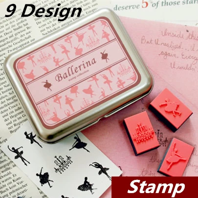 Набор штамп для скрапбукинга 9 вариантов дизайна жестяная коробка набор бумаги
