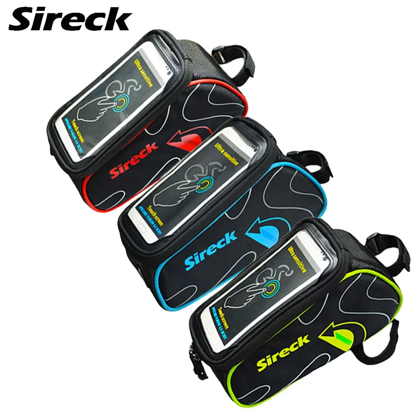 

Sireck Mountain Road Bike Bag Touchscreen 6" Phone Case Top Front Frame Tube Bicycle Bag Cycling Saddle Bag Bike Accessories