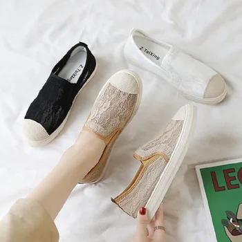 

Flat bottom fisherman shoes 2019 autumn new bud mesh face hollow versatile casual shoes