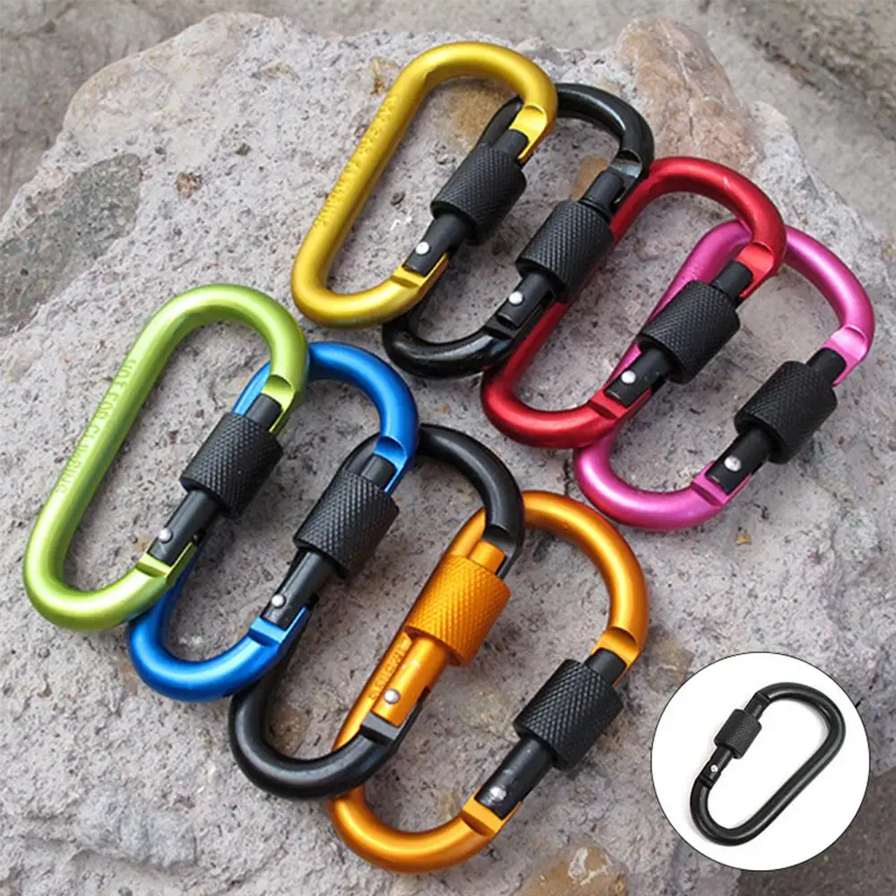 

Hot Sale Carabiner Camp Clip Hook For Outdoor Hiking Climbing Traveling Professional Carabiner D Shape Hanging Buckle