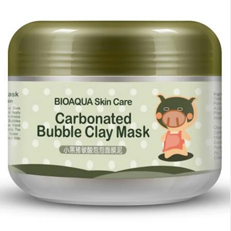 BIOAQUA Глубокая очистка отбеливающая и увлажняющая маска Маленькая свинья кислородные пузыри карбонатная грязевая маска для ухода за кожей 100 г