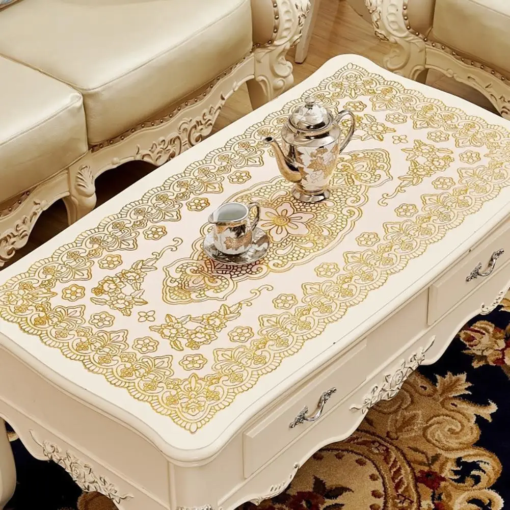 

PVC Tablecloth Waterproof Europe Jacquard Rectangle Table Cover Table Cloths For Events Decor Embroidered Tablecloths Sale