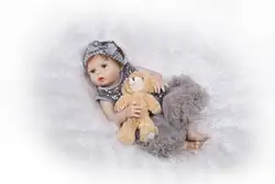 22 дюймов силикона Reborn Baby куклы всего тела девушки винил Реалистичная кукла реборн Bebe Живой куклы Brinquedos Bonecas