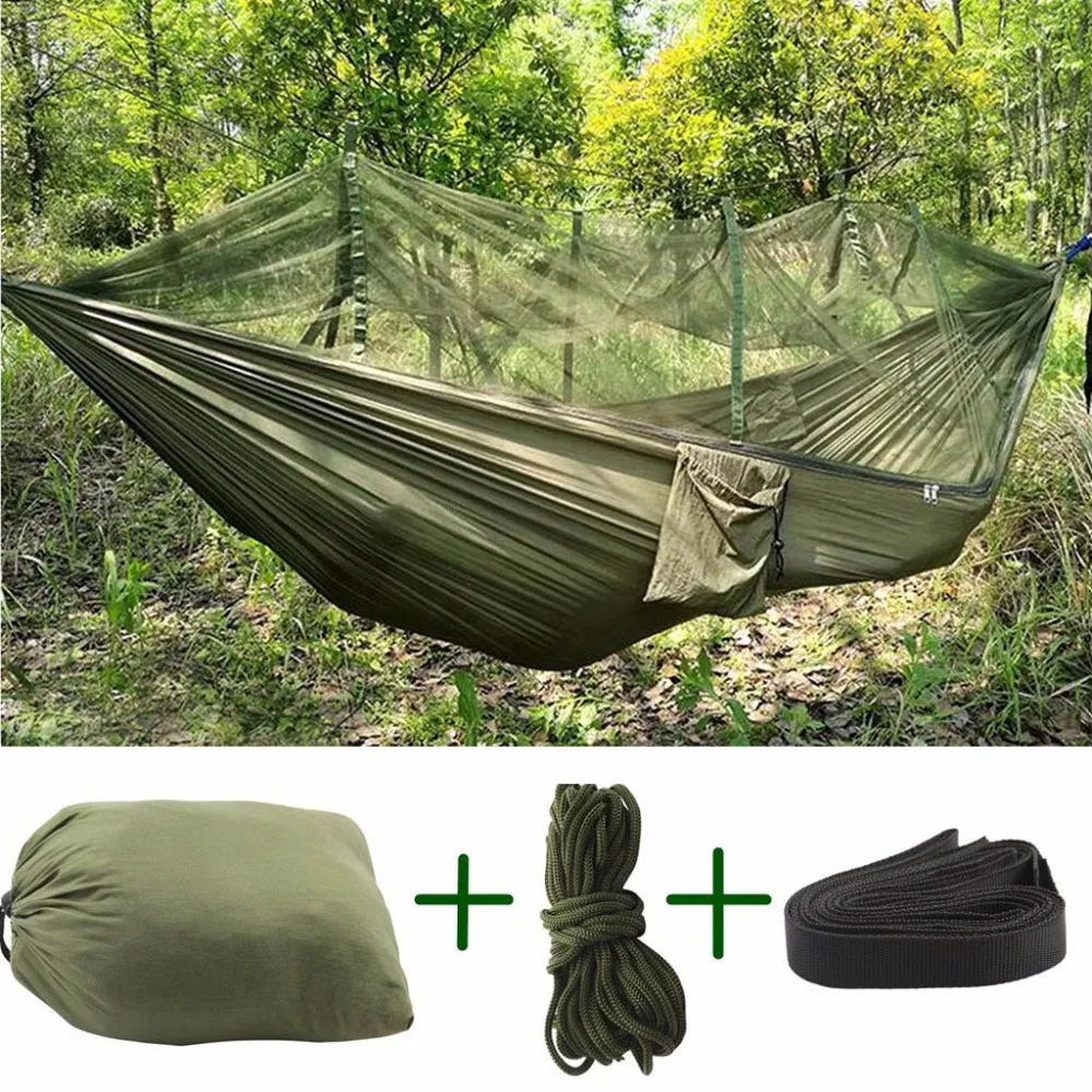 (Green) Extra High Portable Strength Fabric Mosquito Net Camping