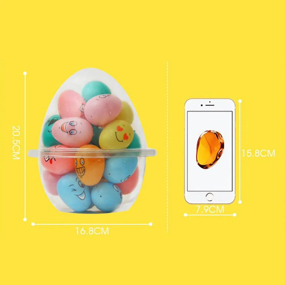 24 шт пасхальное яйцо кролик яйца пластиковые овальной формы печатных цветные для детей малышей Детские игры(красочные