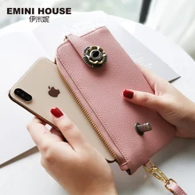 EMINI HOUSE Camellia, клатч, спилок, кожа, сумки через плечо для женщин, сумка на плечо, конверт, повседневные клатчи, сумки-мессенджеры