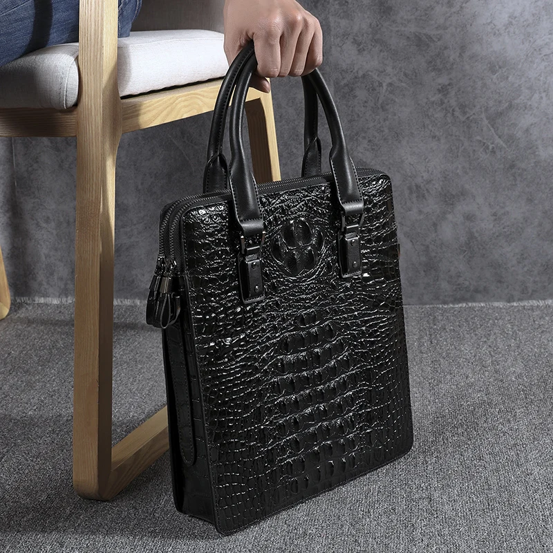 BAQI мужской портфель сумка мужские сумки с крокодиловым узором коровья кожа мужская сумка через плечо Высококачественная Компьютерная деловая сумка
