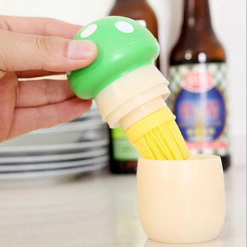 

Cute Silicone Baking Bread Cook Tools Pastry Oil Cream BBQ Utensil Safety Mushroom Basting Brush for Cooking Pastry Tools B