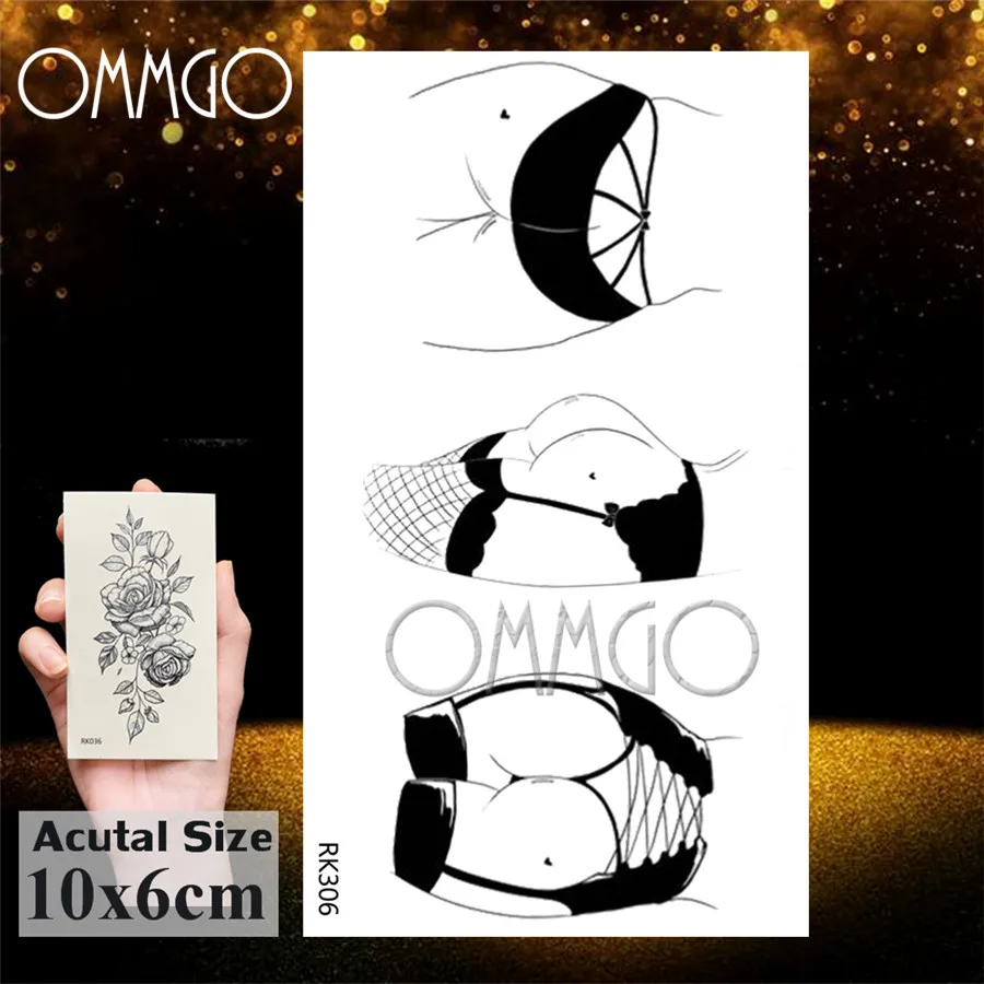 Временные тату наклейки OMMGO в форме сердца для взрослых искусственные татуировки