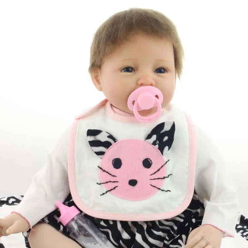 

Hot Selling NPK 55cm Lifelike Reborn Doll Set Soft Silicone Baby Newborn Dolls for Kid Playmate Toy