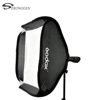 

40x40cm Godox Ajustable Softbox Foldable Portable Softbox Kit + S type Bracket Mount Kit for Flash Speedlite Studio Shooting