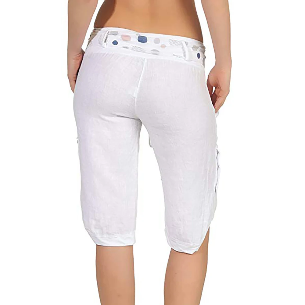 Laamei летние свободные прямые шорты до колена удобные брюки с карманами женские шорты размера плюс повседневные шорты с пятью лямками