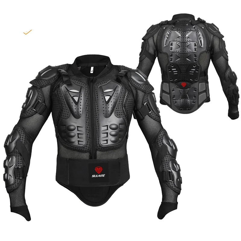 Moto rcycle completa protección del cuerpo negro rojo Aarmo moto chaquetas hombres moto rcycle engranaje moto ropa Cruz protector