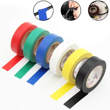 

10Pcs 15m 18x0.13mm 600V Waterproof Electrical Tape Flame Retardant PVC Insulation Electrical Tape For Seal leaky hoses pipe