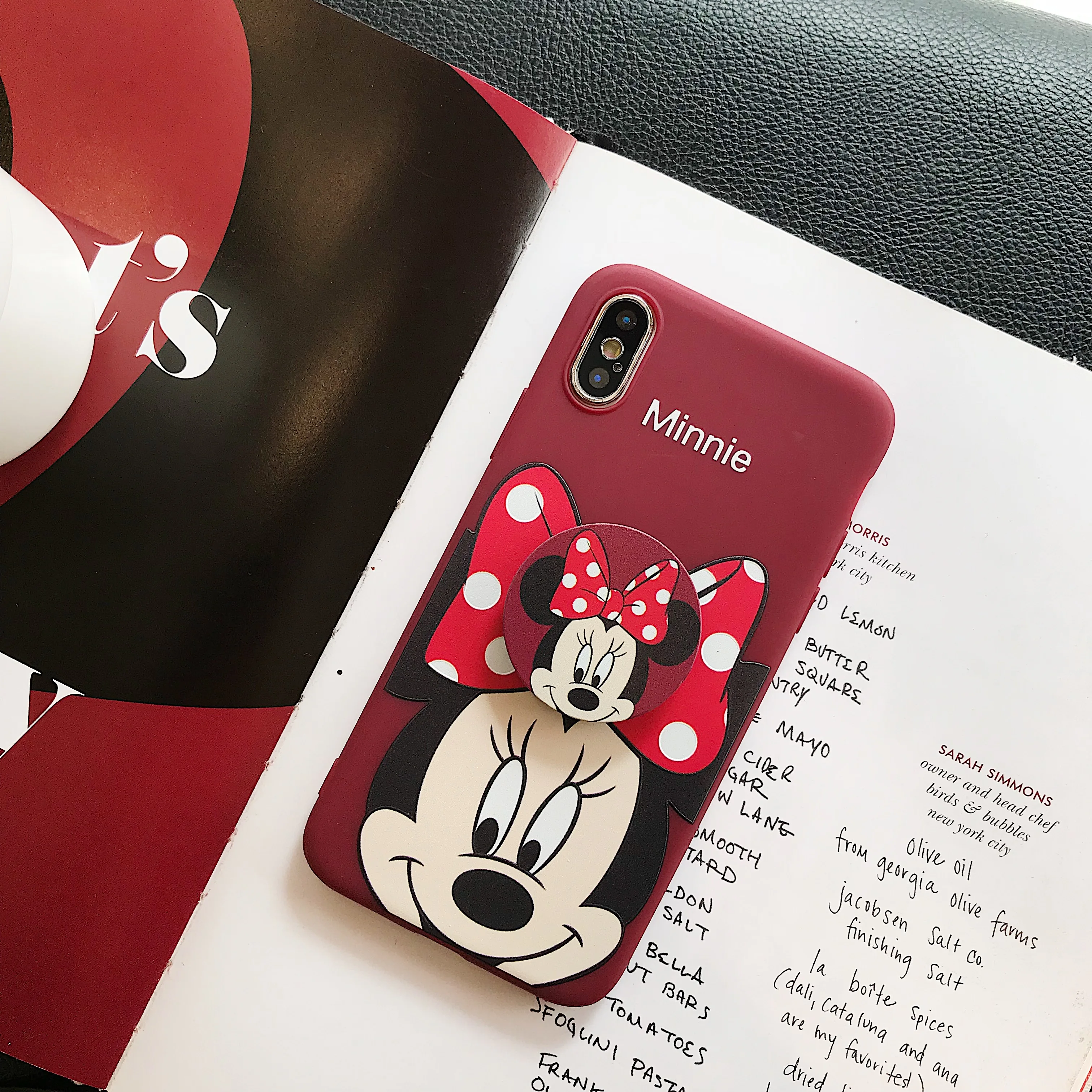 New 3D Cute Minnie Holder Ring case for iphone 6 S plus 7 7plus 8 8plus X XS XR MAX 11 Pro Cartoon girl toy phone coque capa|Fitted Cases| - AliExpress