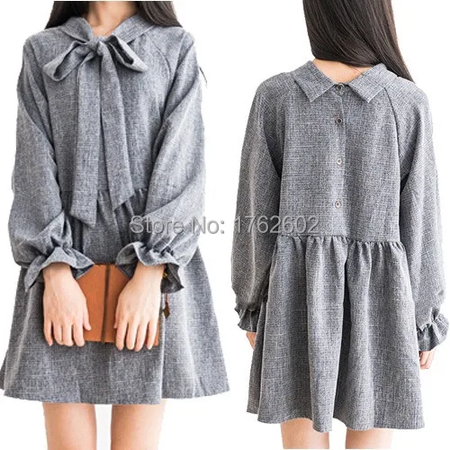 Aliexpress Buy Vintage Mori Girls Bubble Long Sleeves Dress Cute Bows Tie Collar Back Button Down Grey From Reliable Animal Suppliers On Meow Girl Aliexpress Buy Vintage Mori Girls Bubble Long Sleeves Dress Cute Bows Tie Collar Back Button Down Grey From Reliable Animal Suppliers On Meow Girl