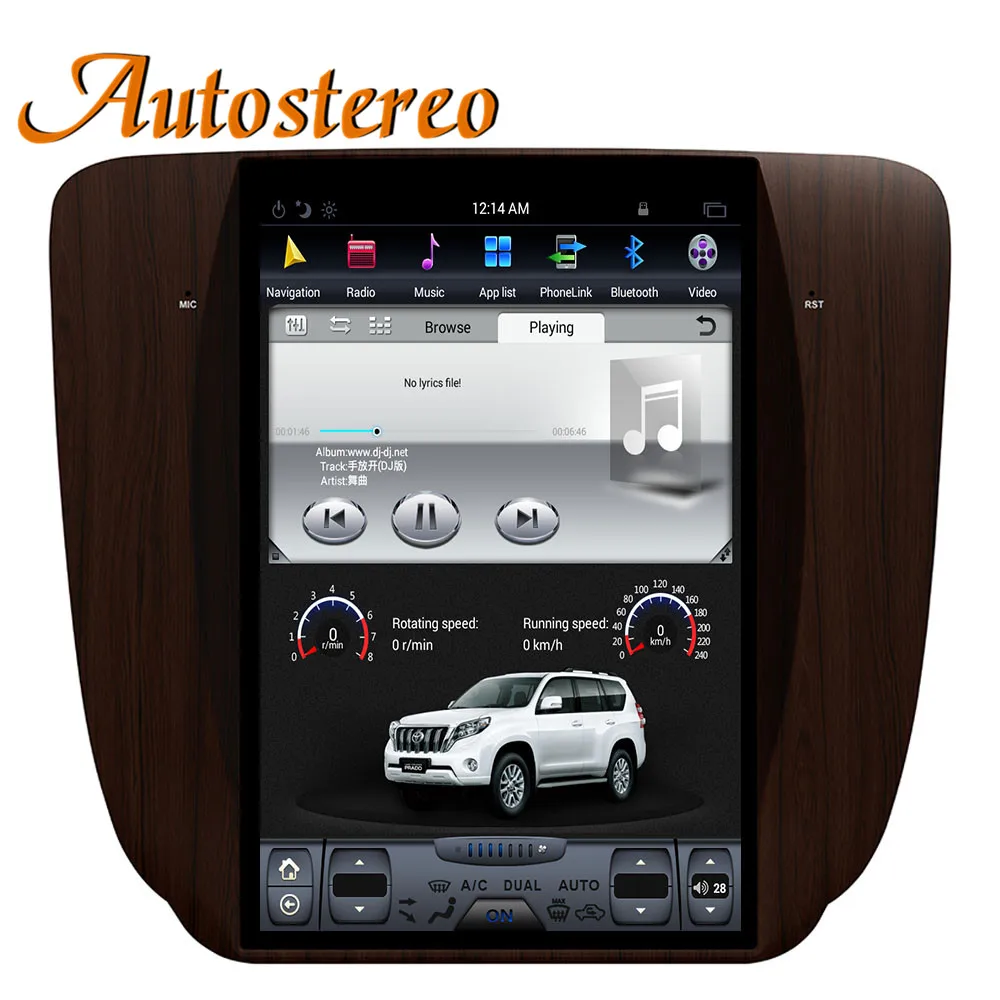 Sale Android 7 Tesla style Car GPS Navigation For GMC Yukon 2007-2011/Wooden headunit multimedia radio tape recorder IPS no DVD auto 2