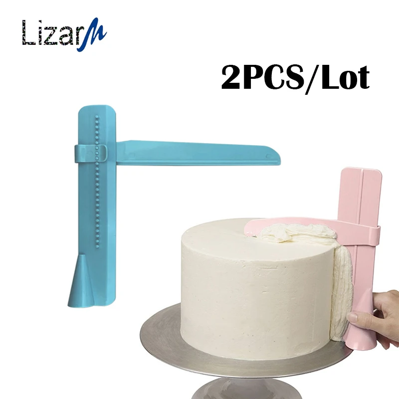 

2PCS Cake Scraper Baking Tools Diy Adjustable Pastry Spatulas Edge Smoother Bakeware tool Kitchen cake Decoration Accessories