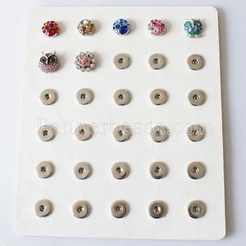 

2015 High quality white display for snaps buttons with PU leather display for 18-20MM snaps XX0002