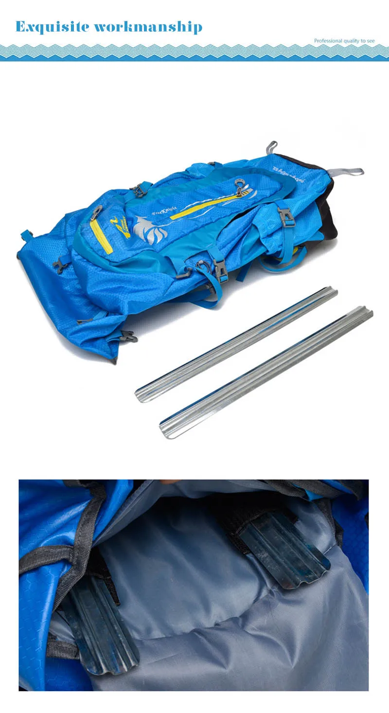 50L большой ёмкость водостойкий нейлон ультра легкий альпинистский рюкзак походы восхождение велосипедный рюкзак унисекс сталь рамки
