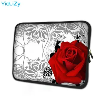 

rose print soft Ultrabook cover notebook sleeve mini tablet case 7 7.9 laptop protective skin for ipad 4 case TB-9387
