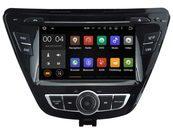 Discount Android 9.0 Car Dvd Navi Player FOR HYUNDAI ELANTRA 2014 audio multimedia auto stereo support DVR WIFI DAB OBD all in one 0