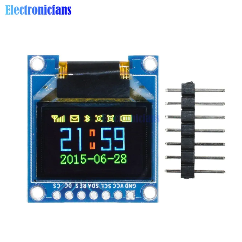 Полноцветный OLED дисплей 0 95 дюйма 96*64 SPI 7pin DIY модуль 96x64 LCD для Arduino SSD1331 Драйвер IC 3 В