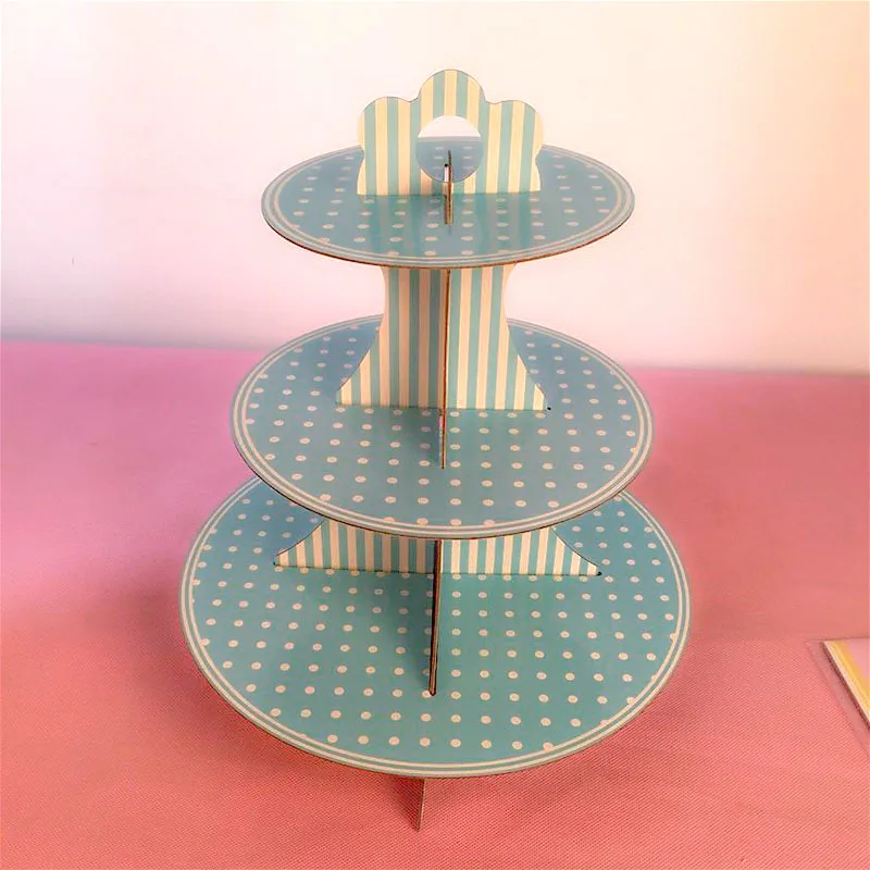 Details about   3 Tiers Cupcake Stand Paper Cake Holder Platter Wedding Decorations Birthday Fun 