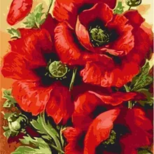 Цветущая Роза по номерам Современная Настенная живопись ручная роспись маслом на холсте для украшение для дома, безрамочные картины 40*50 см