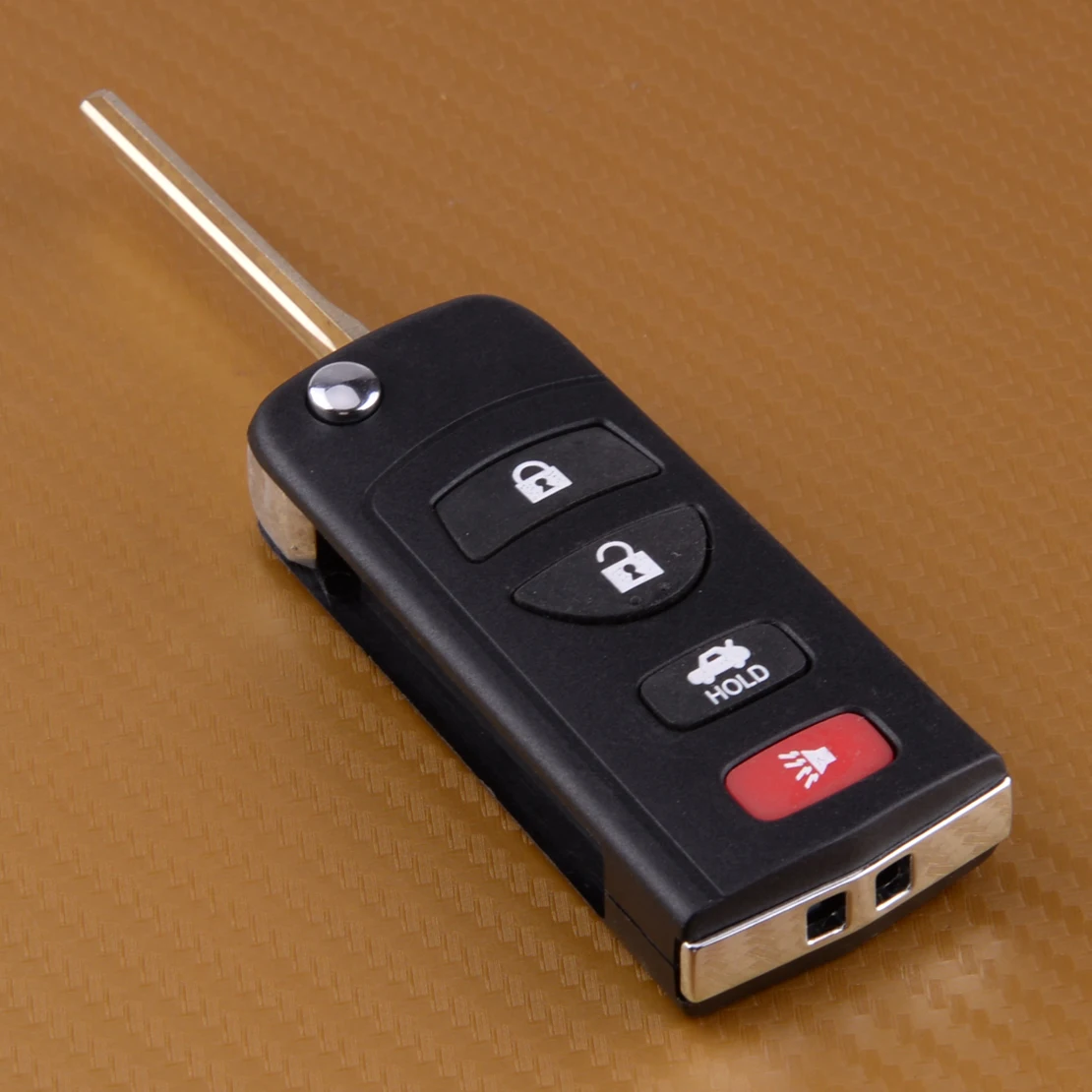 

beler 4 Buttons Entry Remote Key Shell Case Cover Folding Flip Keyless Replacement Fit for Infiniti G35 I35 350Z Nissan
