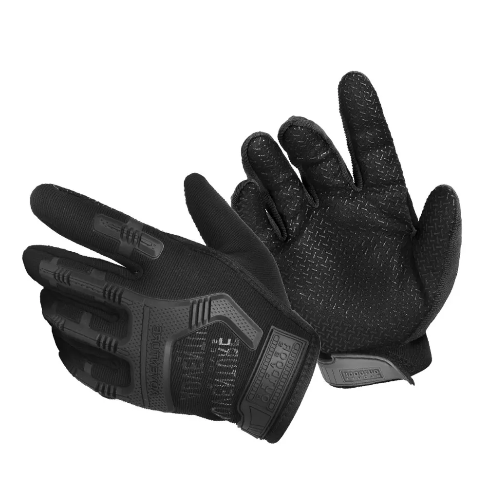 1 пара, военные прочные тактические перчатки на концах пальцев, для занятий спортом в армии, для вождения, стрельбы, пейнтбола, езды на мотоцикле - Цвет: Черный