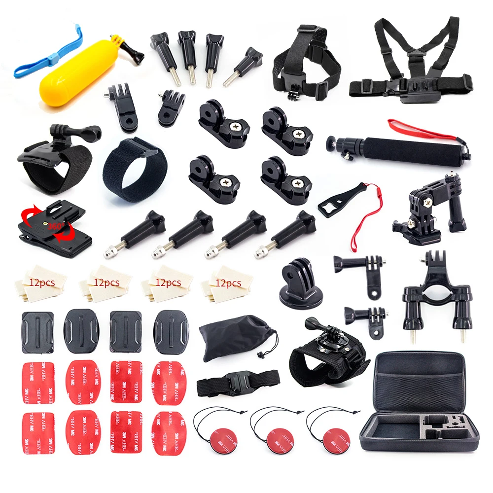 

For GoPro Accessories for Go Pro Set for GoPro hero 5 6 hero 4 3 Session kit for Xiaomi Camera Sjcam SJ4000 SJ6 SJ7 Accessories
