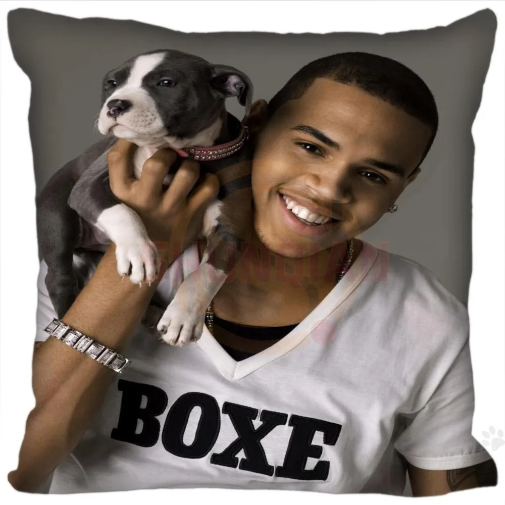 

H+P#68 New Hot Custom Pillowcase Chris Brown #3 soft 35x35 cm (One Side) Pillow Cover Zippered SQ01003@H068