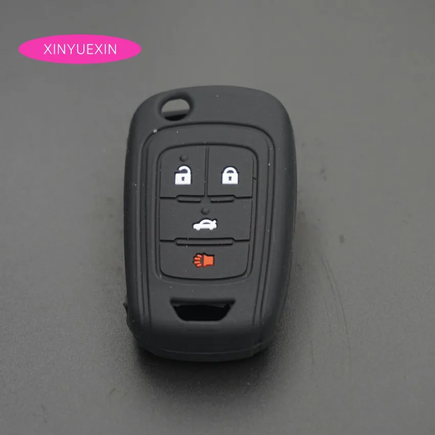 Xinyuexin силиконовый чехол для автомобильного ключа FOB Chevrolet Camaro Cruze Equinox Malibu Sonic Spark Volt