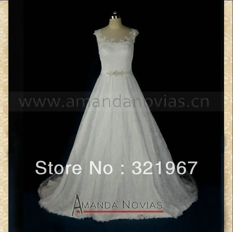 2015 Cap Sleeve Elegant Hot Sale New Arrivals Lace Wedding Gown Bridal Dress vestidos de noiva Vestido Sexy | Свадьбы и торжества