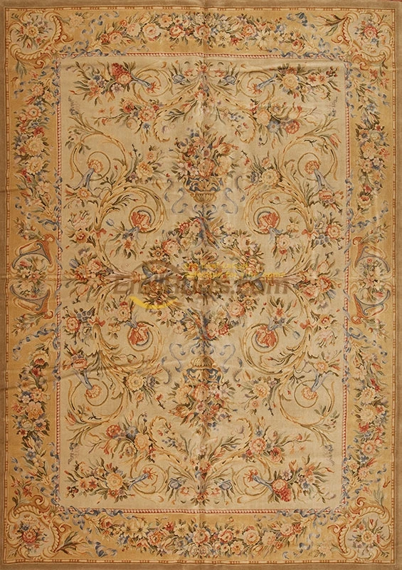 A Nice Savonnerie Style French Rug Embroidered Bedroom Carpet Carpets