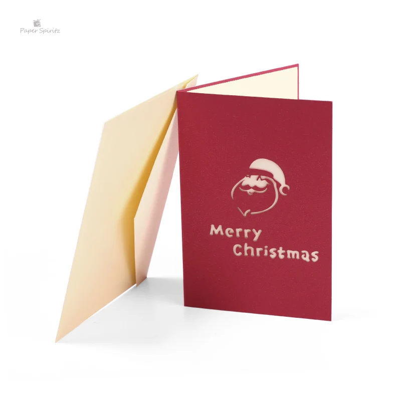  PAPER SPIRITZ Christmas deer 3D laser cut paper pop up card with blank envelope invitations greetin - 32893641284