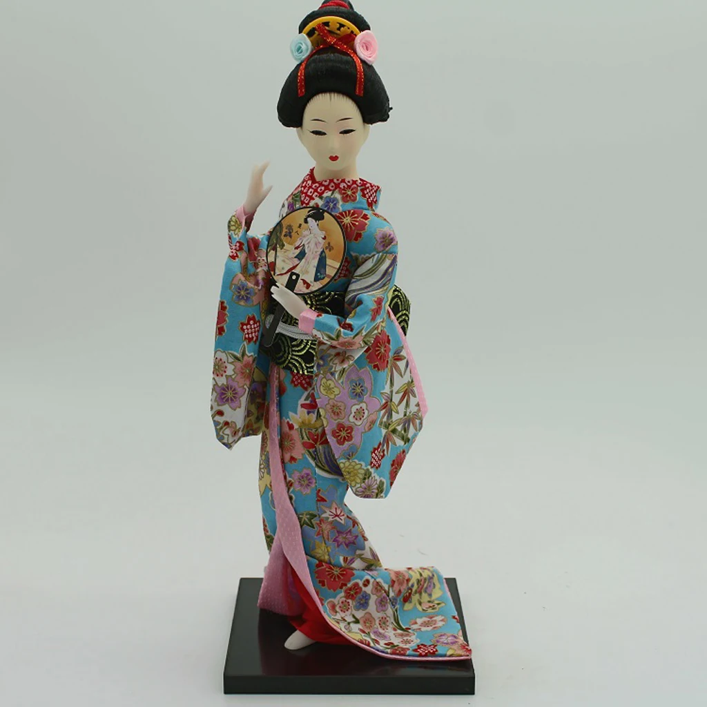 12 дюймов японское кимоно куклы-гейши Kokeshi ремесла украшения цветочные одежды