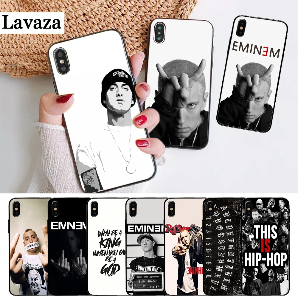 

Lavaza Hip Hop Rapper Eminem rap Silicone Case for iPhone 5 5S 6 6S Plus 7 8 X XS Max XR