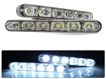 

by DHL or Fedex 50pair 12V 6000K Car Daytime Driving Running Light turn light DRL Fog Lamp For Car Waterproof White Light