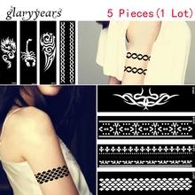 5 шт. маленькая индийская хна тату трафарет сексуальный 48 дизайнерский распылитель картина DIY боди арт браслет-цепочка шаблон для татуировок