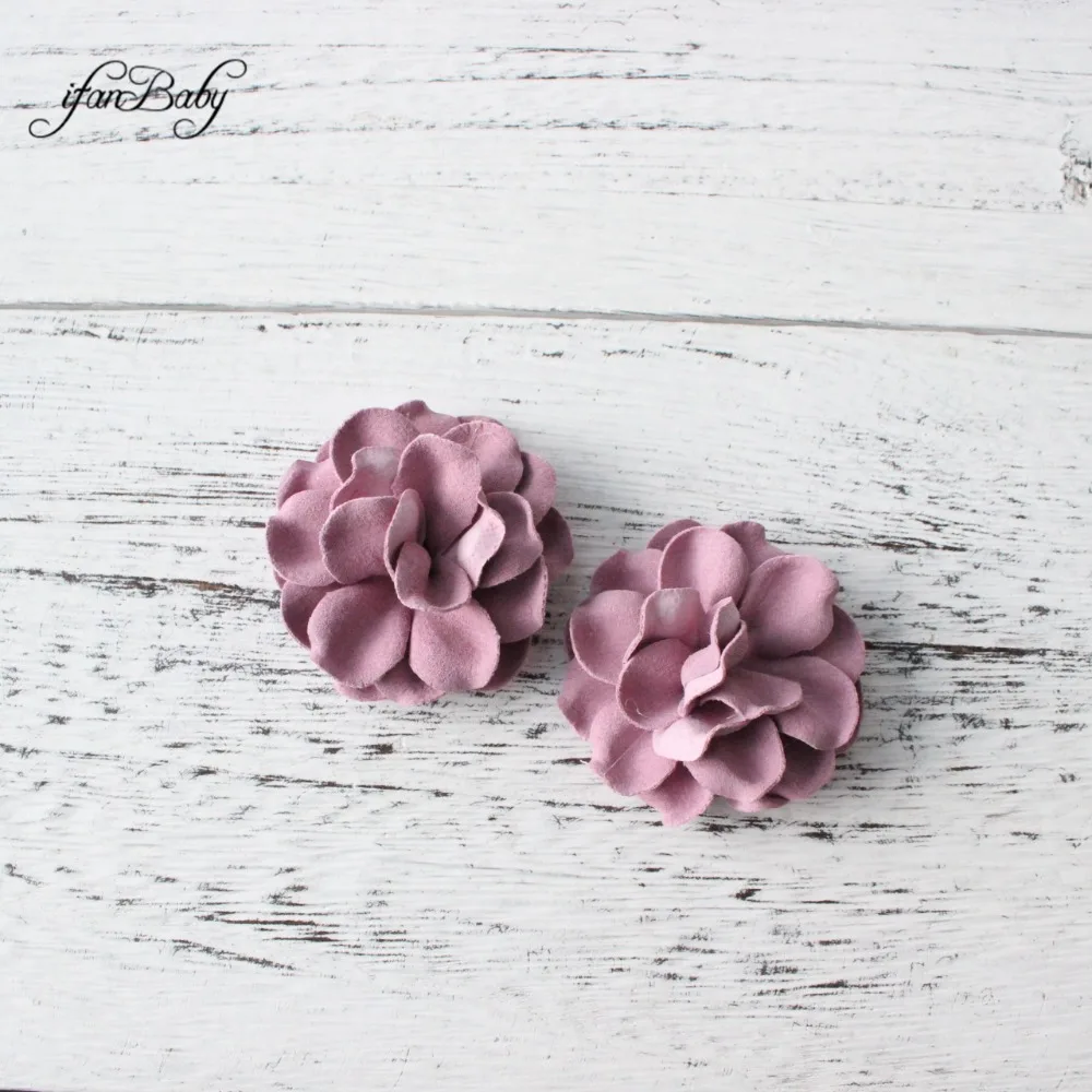 Synthetic Leather flower hair flower (4)