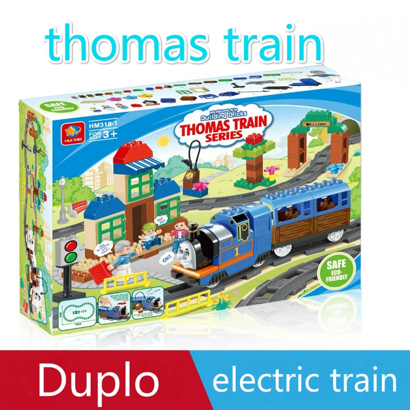 

thomas duplo train set plate duplo figures Educational Toys compatible with legoinglys duplo building blocks
