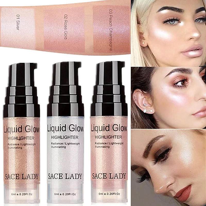 

SACE LADY 1pcs Face Highlighter Cream illuminator makeup bronzer highlighter for face contouring liquid highlighter